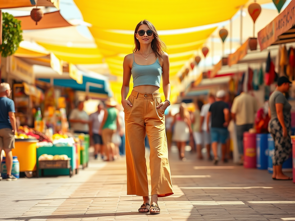 100dechipuri | Cum să stilizezi pantaloni largi pentru a avantaja o siluetă plină